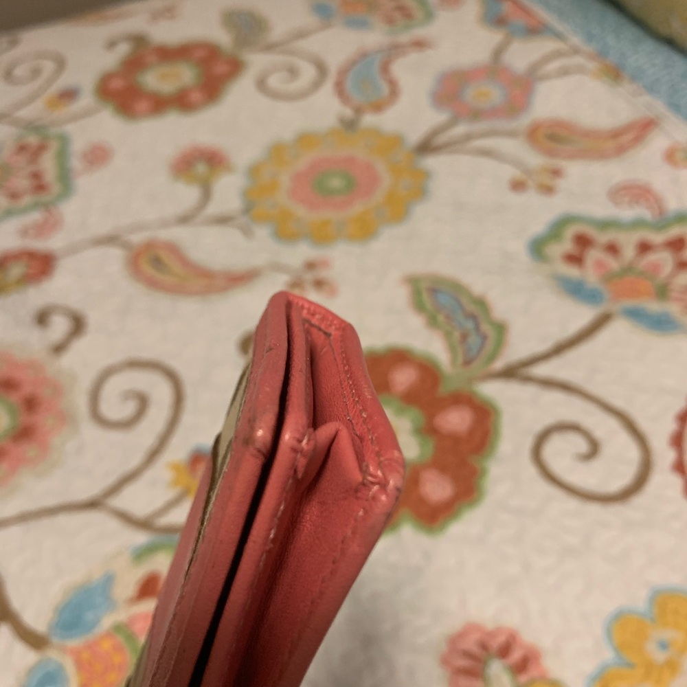 Coach Pink and Tan Women's Wallet - Picture 4 of 11